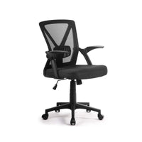Artiss Mesh Office Chair Mid Back Black