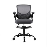 Artiss Office Chair Drafting Chairs Stool Computer Desk Studios Mesh Grey