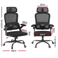 Artiss Ergonomic Office Chair Mesh Chairs Black