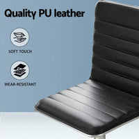 Artiss Office Chair Conference Chairs PU Leather Low Back Black
