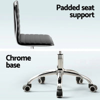Artiss Office Chair Conference Chairs PU Leather Low Back Black