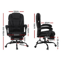 Office Chair Executive Fabric Seat Racing Computer Desk Chairs Footrest