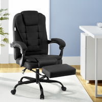 Office Chair Executive Fabric Seat Racing Computer Desk Chairs Footrest