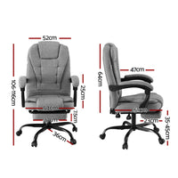 Office Chair Executive Fabric Seat Racing Computer Desk Chairs Footrest