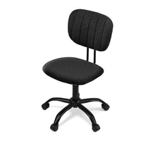 Artiss Armless Office Chair with Wheels, Ergonomic 360° Swivel Home Office Desk Chair, Height Adjustable Computer Task Chair with Fabric Back and Seat for Small Space, Black
