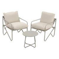Gardeon Outdoor Bistro Set 3 Piece Patio Furniture Conversation Table and Chairs Khaki