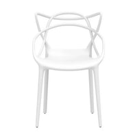 Gardeon 4PC Outdoor Dining Chairs PP Portable Stackable Chair Patio Furniture White