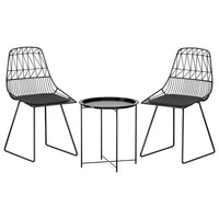 3PC Outdoor Bistro Set Patio Furniture Lounge Chairs Table Garden