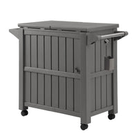 Gardeon Outdoor Storage Cabinet Box 80L Ice Bucket Cooler Rolling Serving Cart Kitchen Trolley Brown