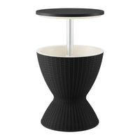 Gardeon Outdoor Bar Table Portable Ice Bucket Cooler 30L Adjustable Top Black
