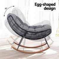Gardeon Outdoor Rocking Chair Furniture Papasan Recliner Garden Patio Lounge Setting