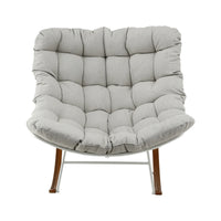 Gardeon Outdoor Rocking Chair Furniture Papasan Recliner Garden Patio Lounge Setting White