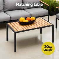 5 Seater Outdoor Sofa Set 4PCS Table Chair Garden Bench Patio Furniture