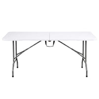 Gardeon 180cm Folding Table Portable Fold-in-Half with Handle Camping Picnic