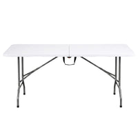 Gardeon 180cm Folding Table Portable Fold-in-Half with Handle Camping Picnic