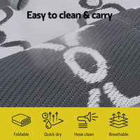 Gardeon Outdoor Rugs 152x244cm Large Carpet Reversible Area Mat PP Dual-Sided Patio Rug Maroc