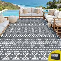 Gardeon Outdoor Rugs 274x366cm Large Carpet Reversible Area Mat PP Dual-Sided Patio Rug Bohemian