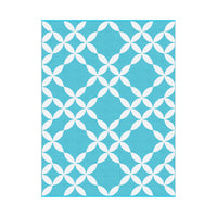 Gardeon Outdoor Rugs 274x366cm Large Carpet Reversible Area Mat PP Dual-Sided Patio Rug Light Blue