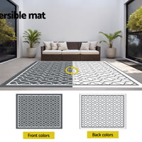 Gardeon Outdoor Rugs 274x366cm Large Carpet Reversible Area Mat PP Dual-Sided Patio Rug
