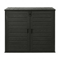 Gardeon Outdoor Storage Box 1170L Container Lockable Cabinet Tool Organizer Shed Black