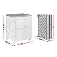 Gardeon 159L Outdoor Storage Box Stackable Cupboard Camping Organizer Wheels