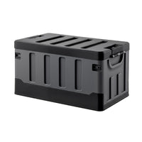 Gardeon Collapsible Outdoor Storage Box 60L Stackable Folding Camping Organizer Black