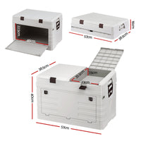 Gardeon 80L Outdoor Storage Box Foldable Camping Collapsible Bins Organizer