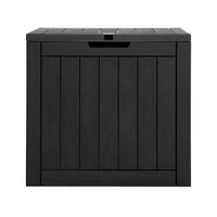 Outdoor Storage Box 118L Container Lockable Garden Toy Tool Shed Black