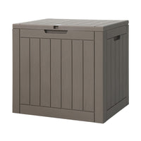 Outdoor Storage Box 118L Container Lockable Garden Toy Tool Shed Grey