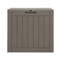 Outdoor Storage Box 118L Container Lockable Garden Toy Tool Shed Grey