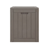 Outdoor Storage Box 118L Container Lockable Garden Toy Tool Shed Grey