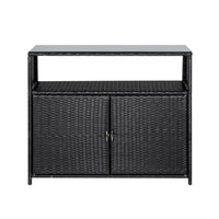 Gardeon Outdoor Storage Cabinet Box Garage Wicker Shed Tools Shelf Chest Garden