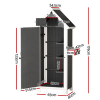 Outdoor Storage Cabinet Shed Box Wooden Shelf Chest Garden Furniture