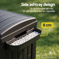 Gardeon Outdoor Trash Cans Polypropylene Patio Hideaway Bin 110L Black
