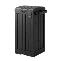 Gardeon Outdoor Trash Cans Polypropylene Patio Hideaway Bin 110L Black