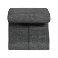 Ottoman Foot Stool Arrow Linen Grey