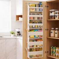 Artiss Over Door Storage Hanger Pantry 6-Tier 12 Pockets Fabric Organiser Beige