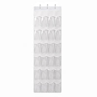 Artiss Over Door Shoe Organiser Storage 6-Tier Pantry Hanger 24 Pockets White