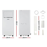 Devanti Portable Air Conditioner 7000BTU Cooling Mobile Fan Cooler Dehumidifier