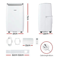 Devanti Portable Air Conditioner Dehumidifier Fan 14000BTU
