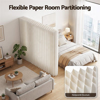 Artiss Paper Room Divider Folding Partition Screen Honeycomb Privacy Screen Freestanding 150cm White