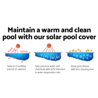 Aquabuddy Pool Cover 500 Micron 10x4m Swimming Pool Solar Blanket Blue Silver