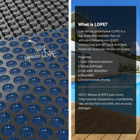 Aqua Buddy Pool Cover 600 Micron 11x4.8m w/ Roller 5.55m Swimming Pools Black Solar Blanket