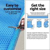 Aqua Buddy Pool Cover 600 Micron 11x6.2m Swimming Pool Solar Blanket Blue Silver
