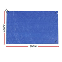 Pool Cover 3x2m Above-ground Swimming Pool Blanket Blue