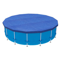 Aquabuddy Pool Cover Fit 3.66m Round Above-ground Swimming Pool Blanket Blue