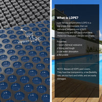 Aqua Buddy Pool Cover 500 Micron 6.5x3m w/ Roller 5.55m Swimming Pools Black Solar Blanket