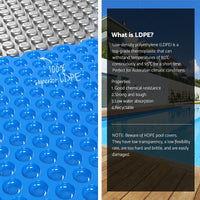 Aqua Buddy Pool Cover 600 Micron 7x4m w/ Roller 5.55m Swimming Pools Sliver Solar Blanket