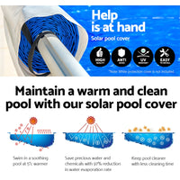 Aquabuddy Pool Cover 8x4.2m 400 Micron Silver Swimming Pool Solar Blanket 5.5m Roller