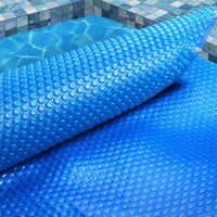 Aquabuddy Pool Cover 500 Micron 8.5x4.2m Swimming Pool Solar Blanket Blue Silver